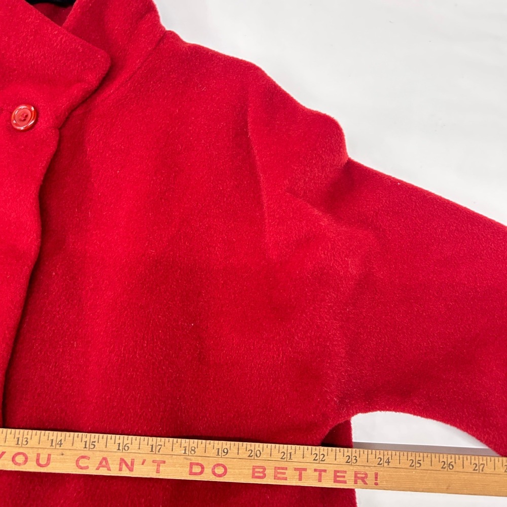 Hilary Radley Funnel Neck Alpaca Wool Swing Coat L Red Quiet Luxury - Picture 6 of 14
